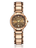 REBIRTH Women's Quartz Watch – Stainless Steel, Water-Resistant Women's Quartz Watch Nixie Coffee