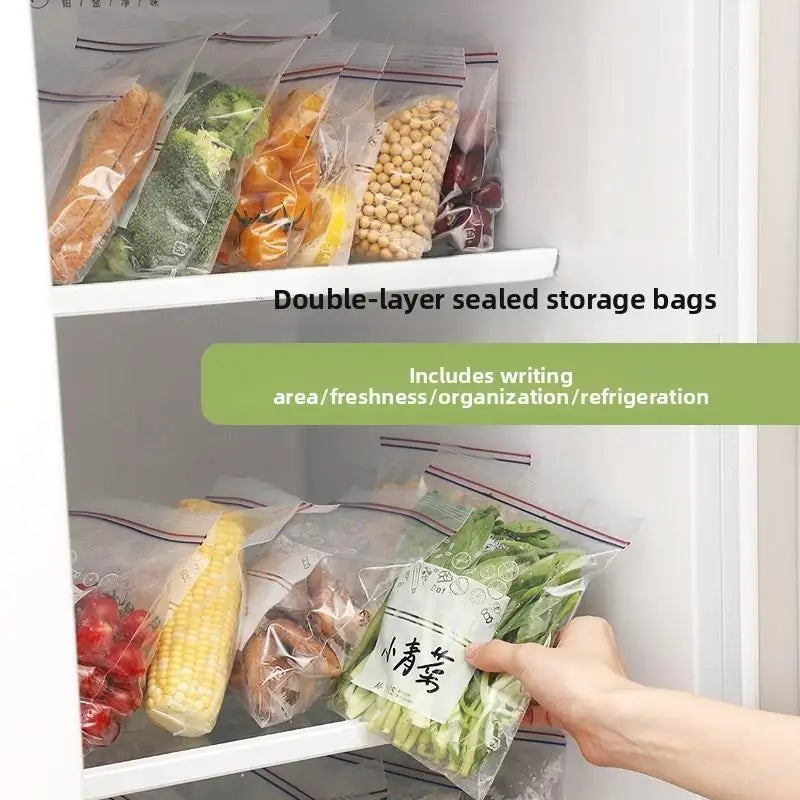 Food Storage Bags Double Seal Freezer Safe 3 Sizes Airtight Food Storage Bags Nixie