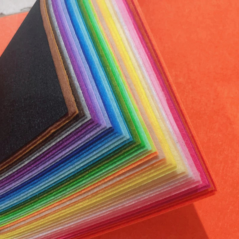 20Pcs Soft Felt Fabric Sheets – 20 Colors DIY Craft Squares Felt Fabric Sheets Nixie