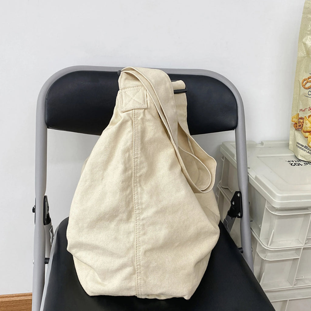 Large Canvas Crossbody Shoulder Bag & Tote – Unisex Hobo Bag Canvas Shoulder Bag Nixie