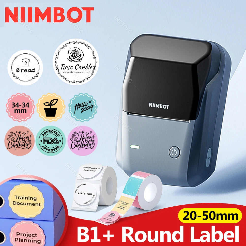 Niimbot B1 Bluetooth Thermal Label Maker & Sticker Printer