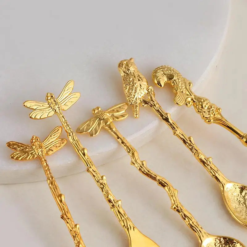 Retro Royal Style Dessert Coffee Spoon – Zinc Alloy Flatware Decorative Flatware Spoon Nixie