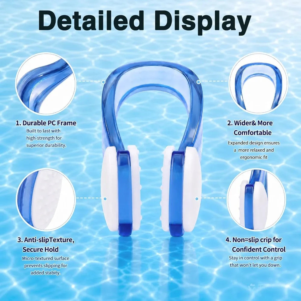 Swimming Nose Clips 10 Pack – Silicone Nose Plugs & Storage Case Swimming Nose Clips Nixie