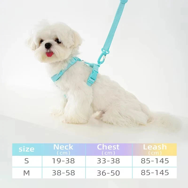 Adjustable Dog Harness Collar Leash Set – Reflective Small Pets Dog Harness Set Nixie