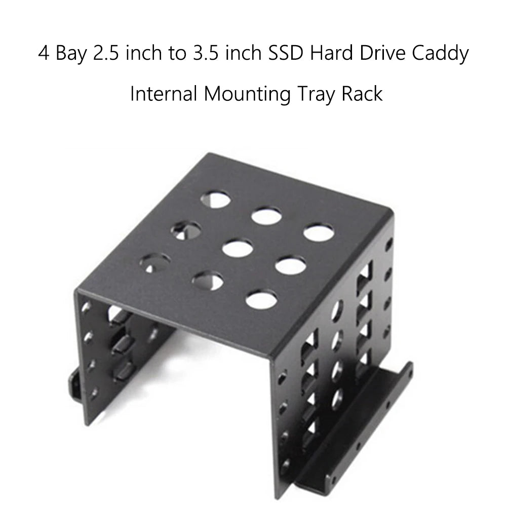 4-Bay 2.5" to 3.5" SSD Hard Drive Mounting Adapter Bracket Hard Drive Adapter Nixie