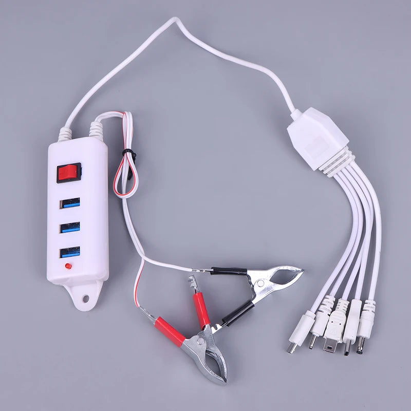 3-Port USB Clip Charger with Switch | Universal Phone Charger USB Clip Charger Nixie