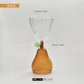 Nordic Ripple Colored Glass Set – Wine, Cocktail & Champagne Colored Glassware Set Nixie amber pear 200-300ml