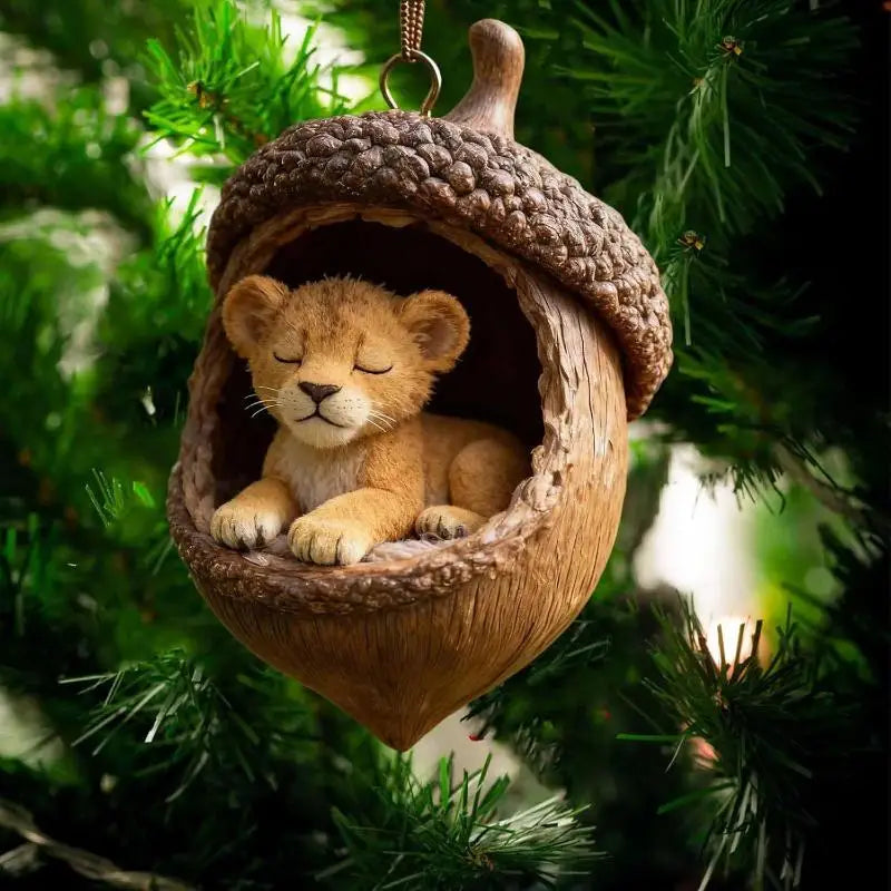 Animal Christmas Ornaments 2D Flat Acrylic Xmas Tree Pendants Christmas Ornament Nixie