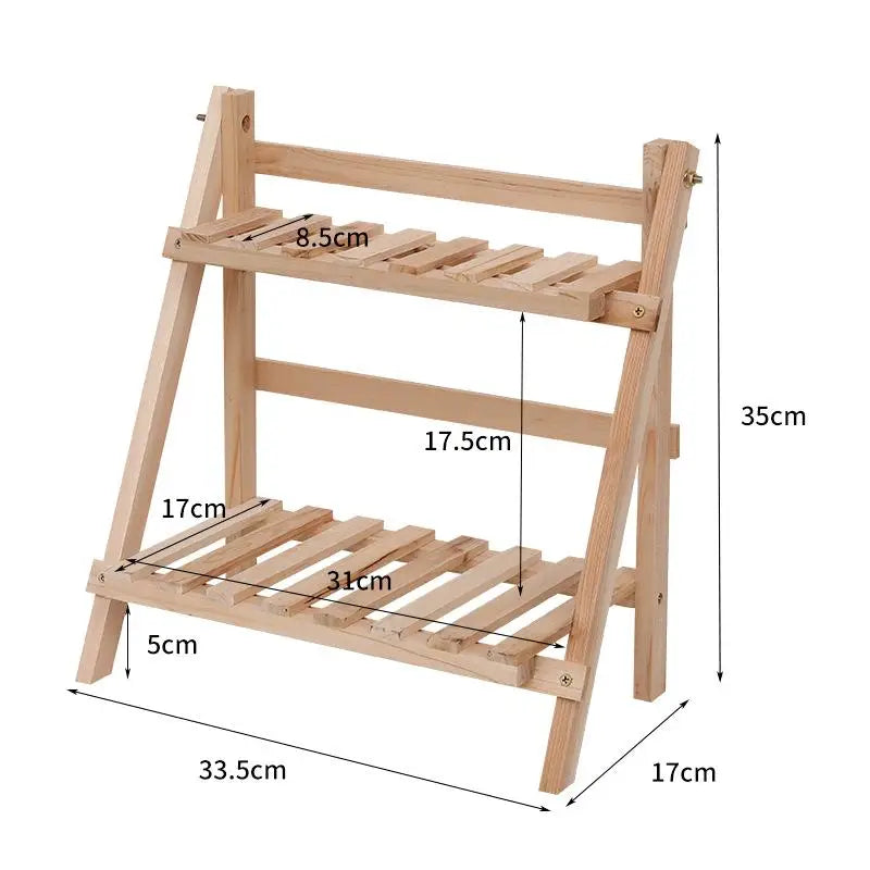 2-Tier Wooden Desktop Storage Rack & Book Organizer Shelf Desktop Storage Shelf Nixie 1
