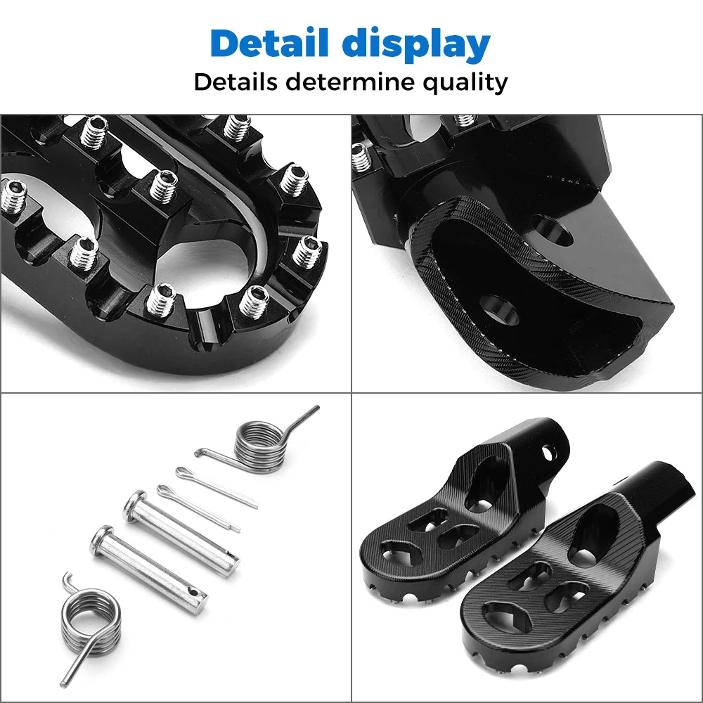 BMW GS Wide CNC Footpegs Black Aluminum R1300GS R1250GS F850GS Motorcycle Footpegs Nixie