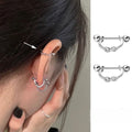 CZ Piercing Earrings Silver Zircon Fashion Jewelry for Women CZ Piercing Earrings Nixie Style 1
