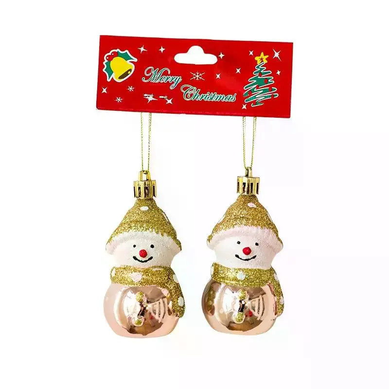 2PCS Red & White Santa Claus Christmas Tree Ornament Baubles Christmas Tree Ornament Nixie
