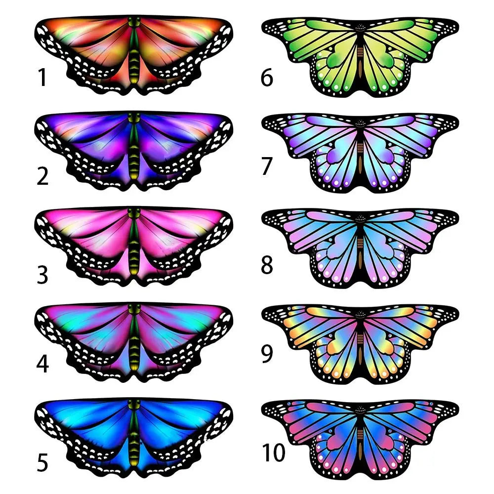 Chiffon Butterfly Wings Cape Shawl – Kids Costume & Party Prop Butterfly Costume Cape Nixie
