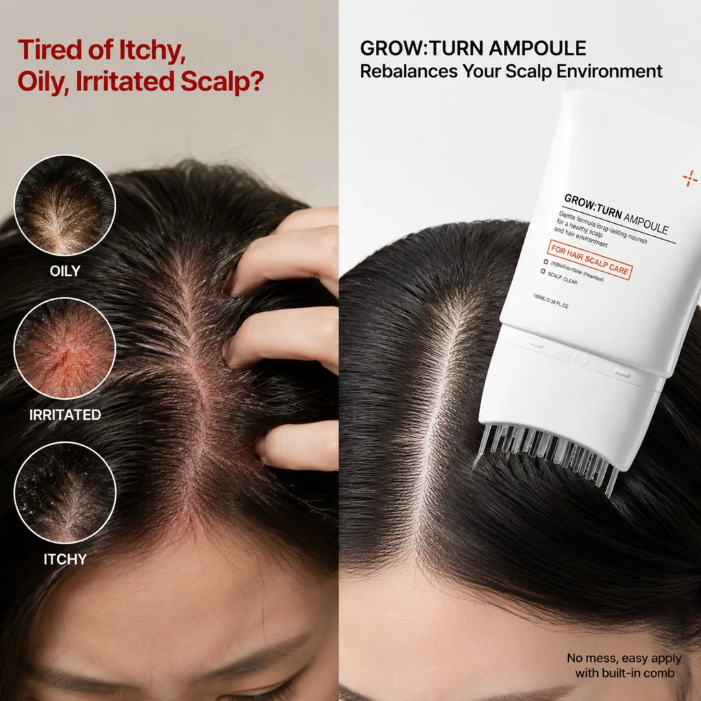 GROW:TURN Ampoule Scalp Serum – Nourishing Hair Root Treatment Scalp Care Serum Nixie