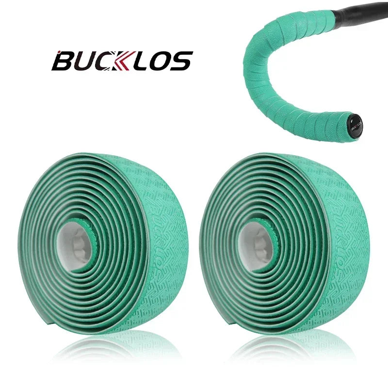 BUCKLOS Road Bike Handlebar Tape Non-Slip PU EVA Bar Wrap Bicycle Handlebar Tape Nixie M1-BIANCHI