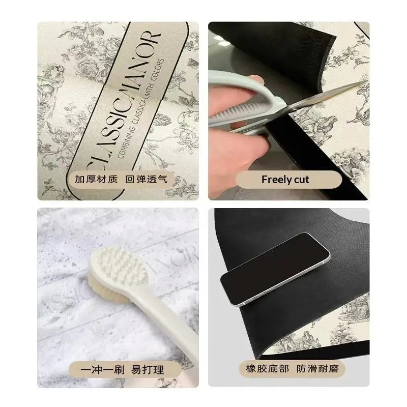 Diatomite Drainage Mat Non-Slip Retro Floral 30x40cm Diatomite Drainage Mat Nixie
