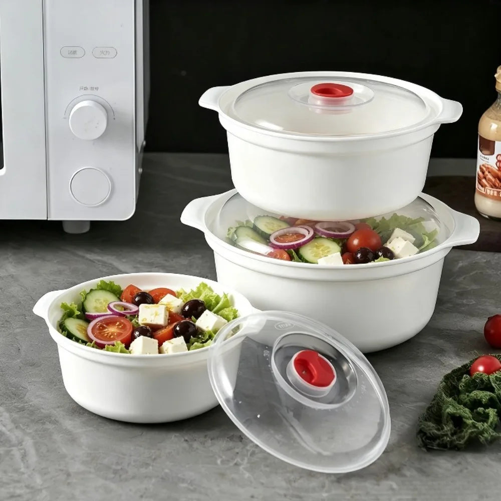 4-Pack BPA-Free Microwave Safe Round Food Storage Bowls with Lids Food Storage Containers Nixie