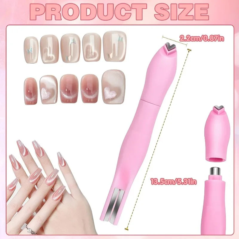 Heart-Shaped Cat Eye Magnetic Nail Art Tool | DIY Manicure Nail Art Magnet Nixie