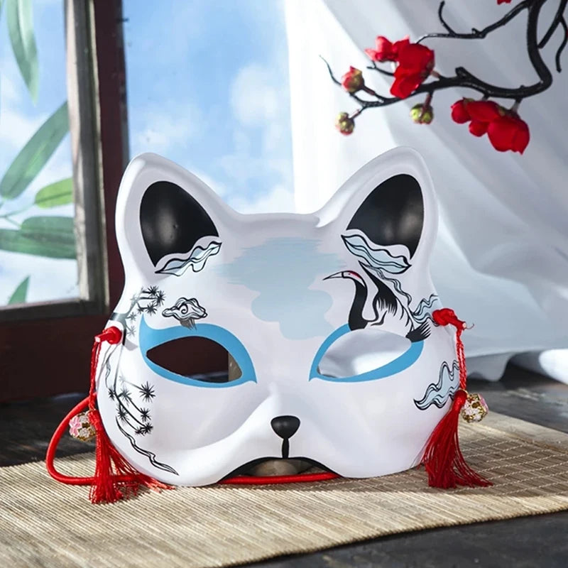 Handmade Japanese Cat Half Face Mask – Anime Cosplay & Stage Cosplay Face Mask Nixie