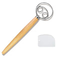 Stainless Steel Pastry Blender Wooden Handle Dough Mixer Pastry Blender Nixie Type A set