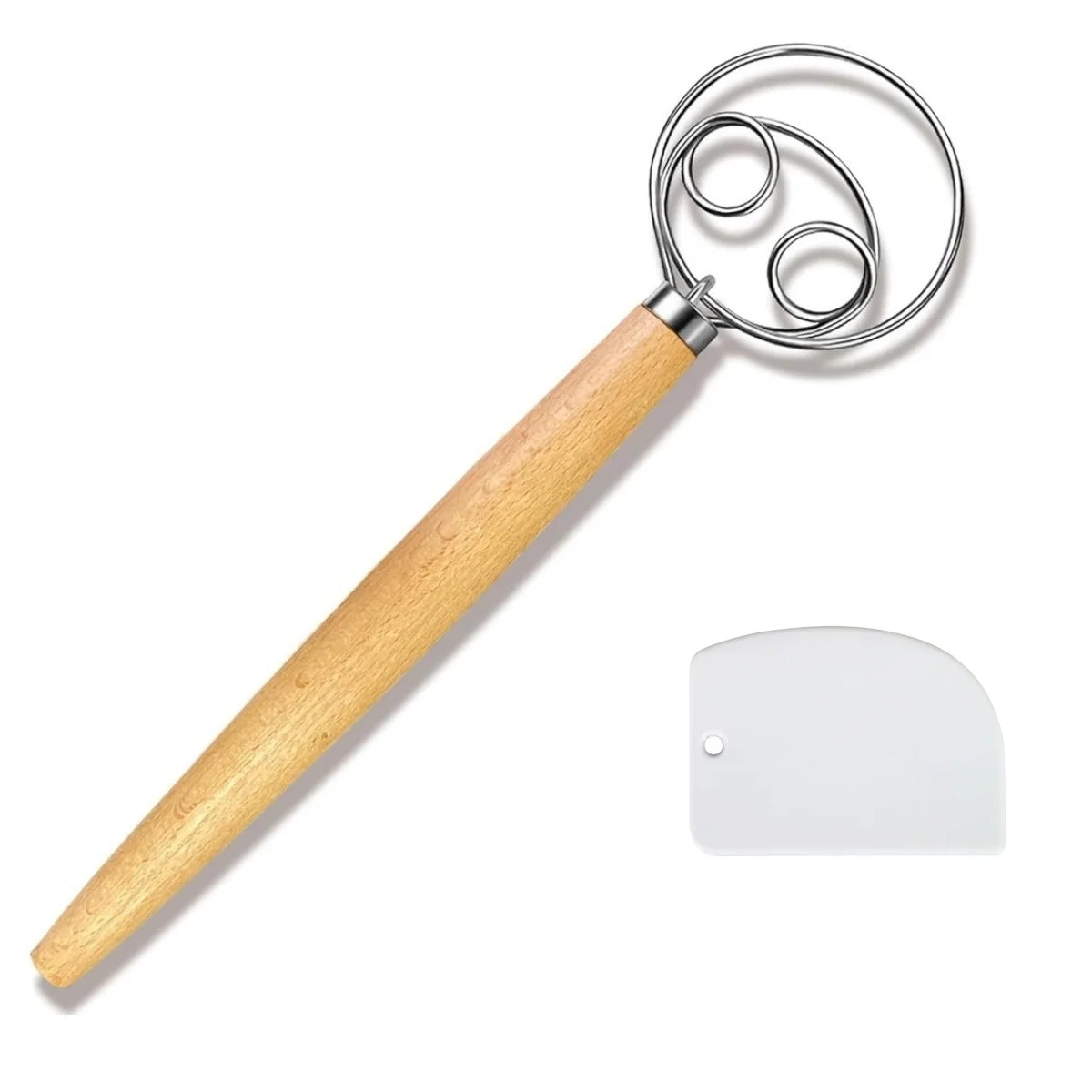 Stainless Steel Pastry Blender Wooden Handle Dough Mixer Pastry Blender Nixie Type A set