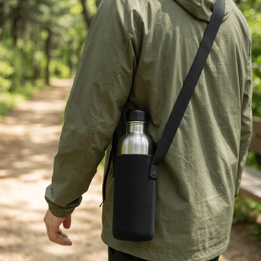 Neoprene Water Bottle Sleeve with Adjustable Shoulder Strap Bottle Sleeve Carrier Nixie