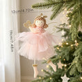 Plush Christmas Angel Ornament – Fluffy Wings Hanging Pendant Christmas Ornament Nixie Style-4