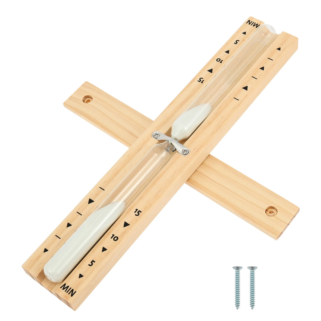 Wooden Sauna Hourglass Sand Timer – Wall Mounted 15 Min Sauna Sand Timer Nixie