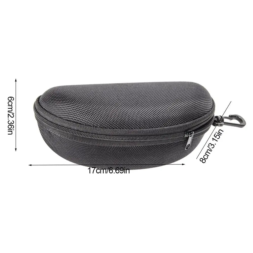 Hard Shell Travel Glasses Case – EVA Oxford with Belt Hook Eyeglass Case Nixie Black