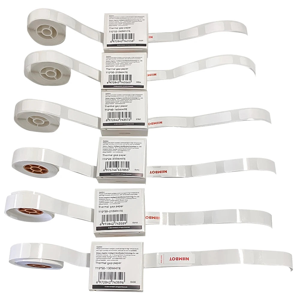 Niimbot Thermal Label Paper – Waterproof White Tape D11 D110 Thermal Label Tape Nixie