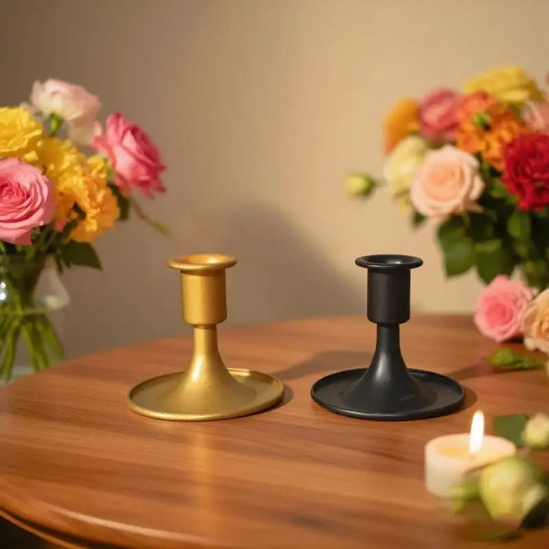 Retro Metal Chamberstick Candle Holder | Iron Table Decor Candle Holder Nixie