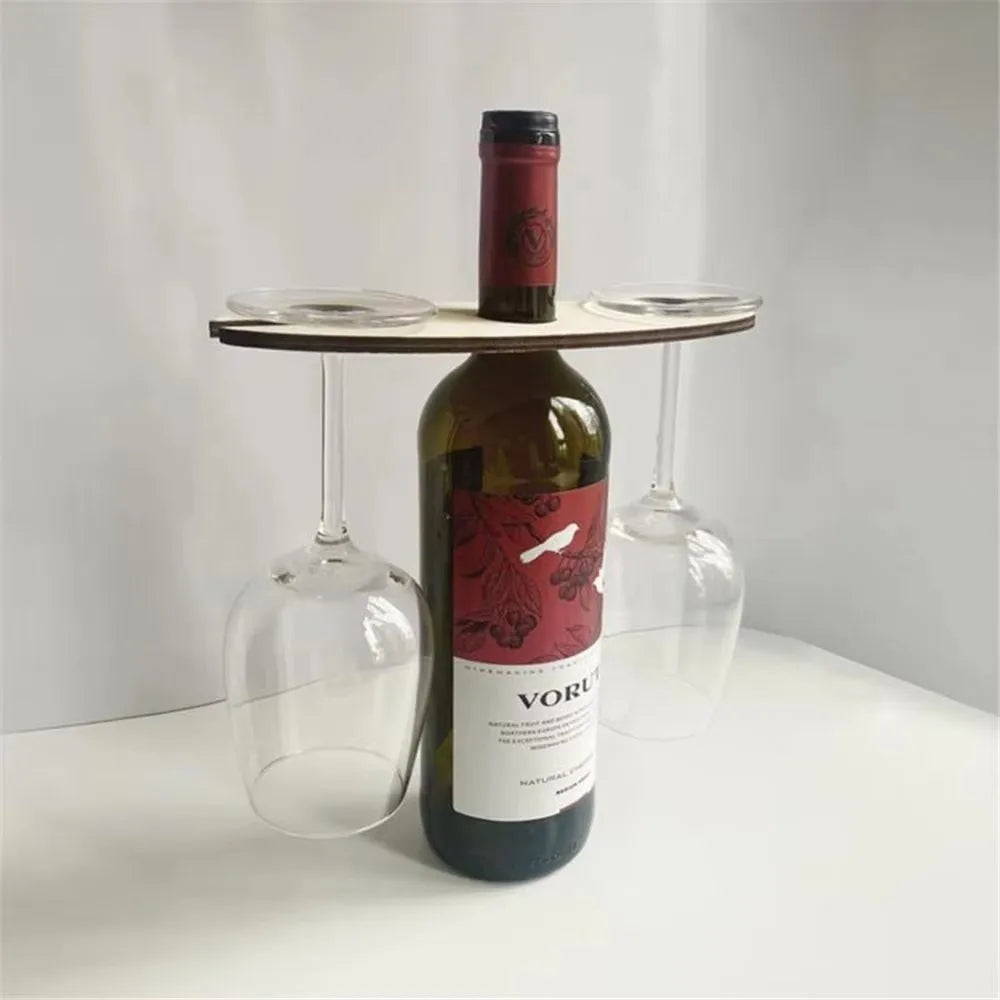 Wooden Desktop Wine Rack Hanging Bar Shelf – Home & Party Wine Rack Nixie