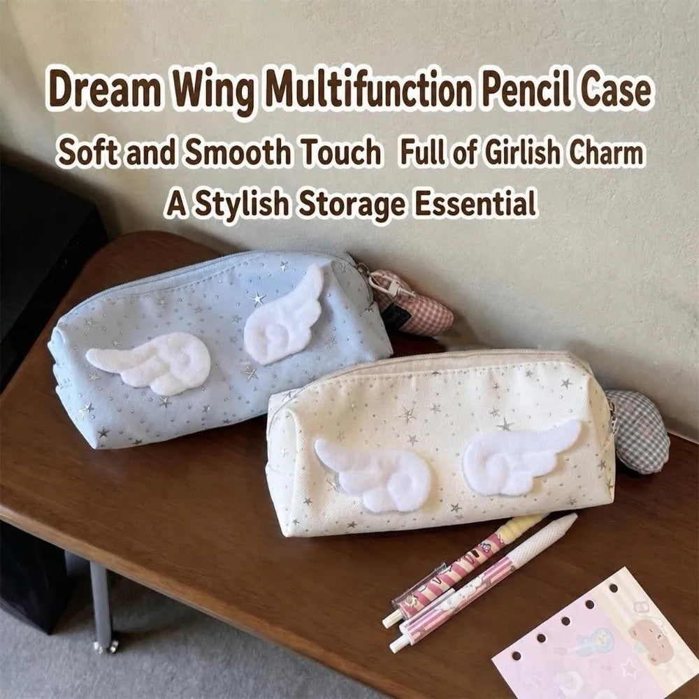 Angel Wing Star Pencil Case – Large Capacity Stationery Pouch Pencil Case Nixie