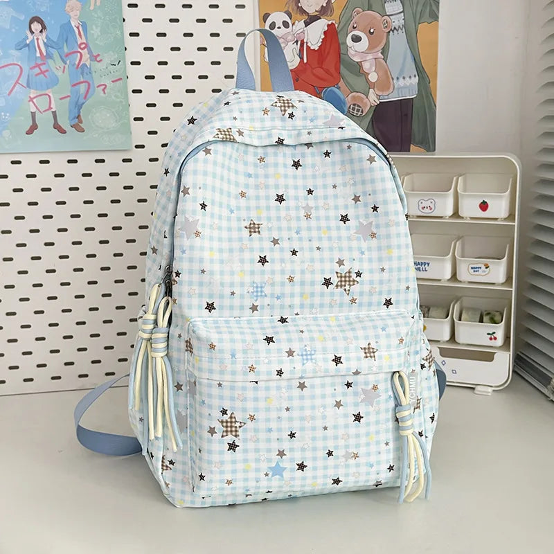 Korean Star Print Lightweight Student Backpack | Nixie Student Backpack Nixie