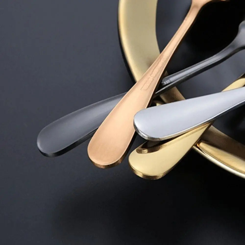 304 Stainless Steel Dessert Spoon – Short Handle Cake Spoon