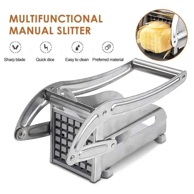 Stainless Steel French Fry Vegetable Cutter | 2 Blade Grids Vegetable Cutter Nixie