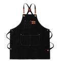 Canvas Apron with Tool Pockets – Oil-Proof Kitchen Apron Kitchen Canvas Apron Nixie Black A