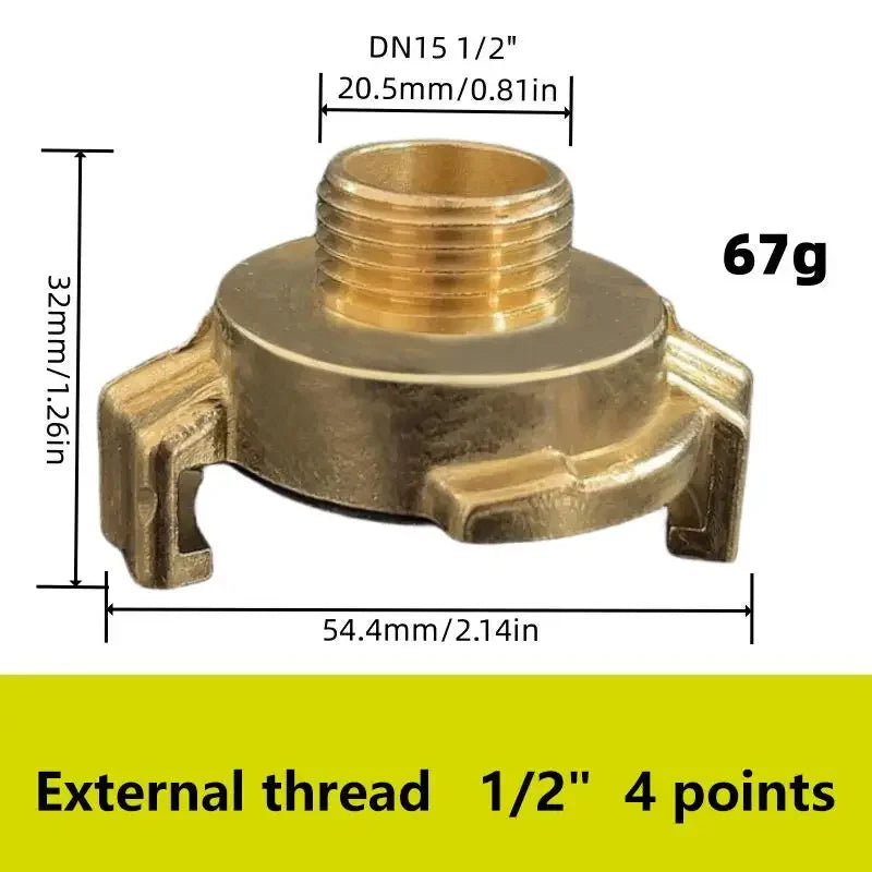 Garden Hose Quick Connect Set – DN15/DN20/DN25 Copper Tap Connectors Hose Quick Connector Nixie A4