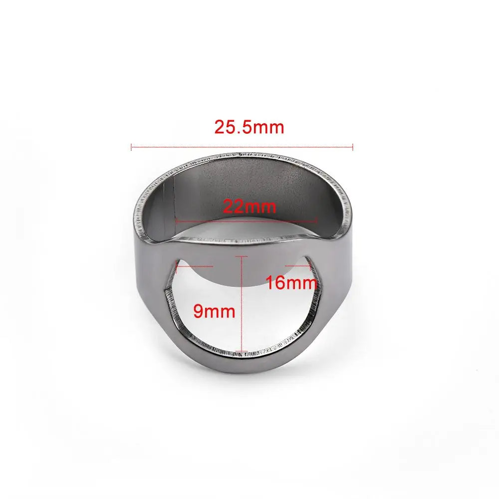 Stainless Steel Finger Ring Bottle Opener – 1 or 3 Pack Ring Bottle Opener Nixie