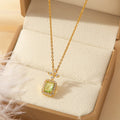 Blue Zircon Gold-Plated Copper Pendant Necklace for Women Pendant Necklace Nixie XL1383-01 40cm