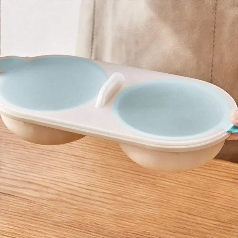 Microwave Egg Poacher Double Cup Non-Stick Egg Boiler Mold Egg Poacher Nixie