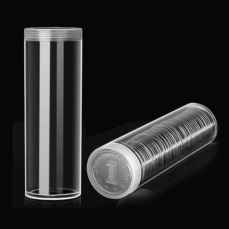 Penny Coin Organizer Tube – Clear High-Capacity Storage Box Coin Storage Tube Nixie