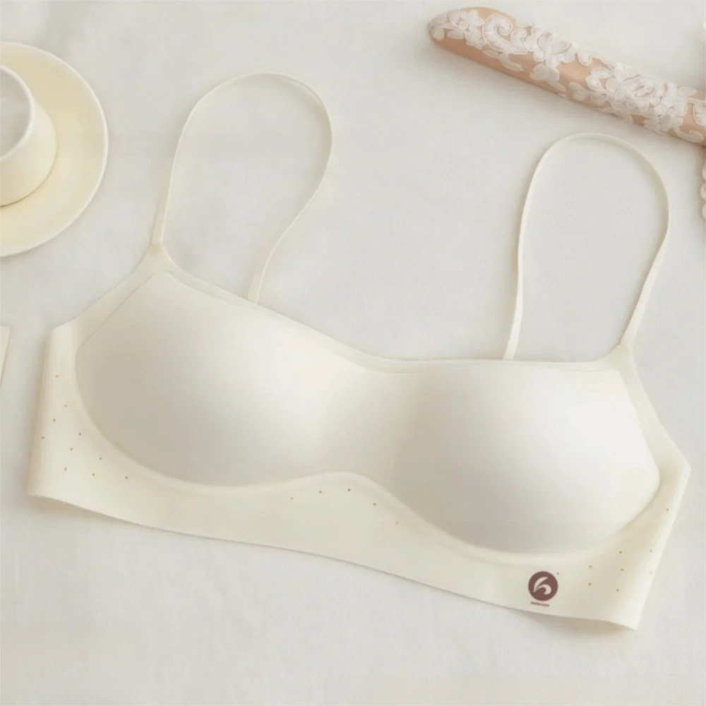 Women's Seamless Wireless Bra – Breathable Low-Neck Daily Wear