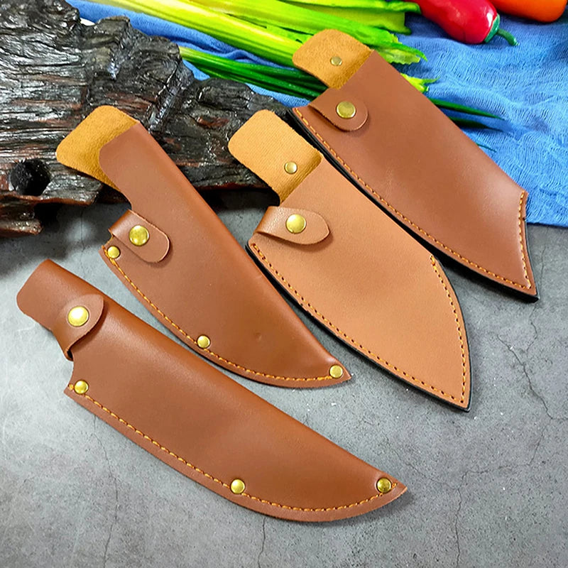 Leather Knife Sheath – Cowhide Chef & Butcher Knife Cover