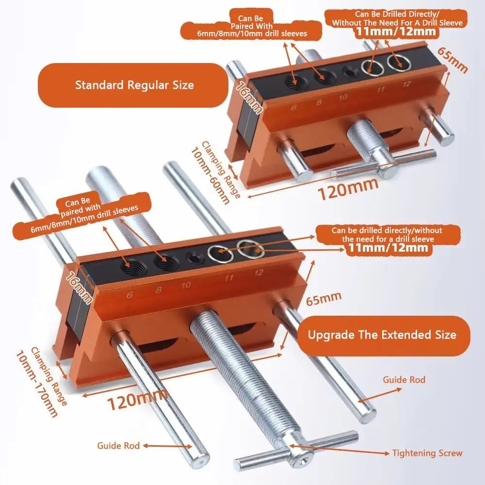 Vertical Drill Locator Clamp – Precision Wood Hole Positioner