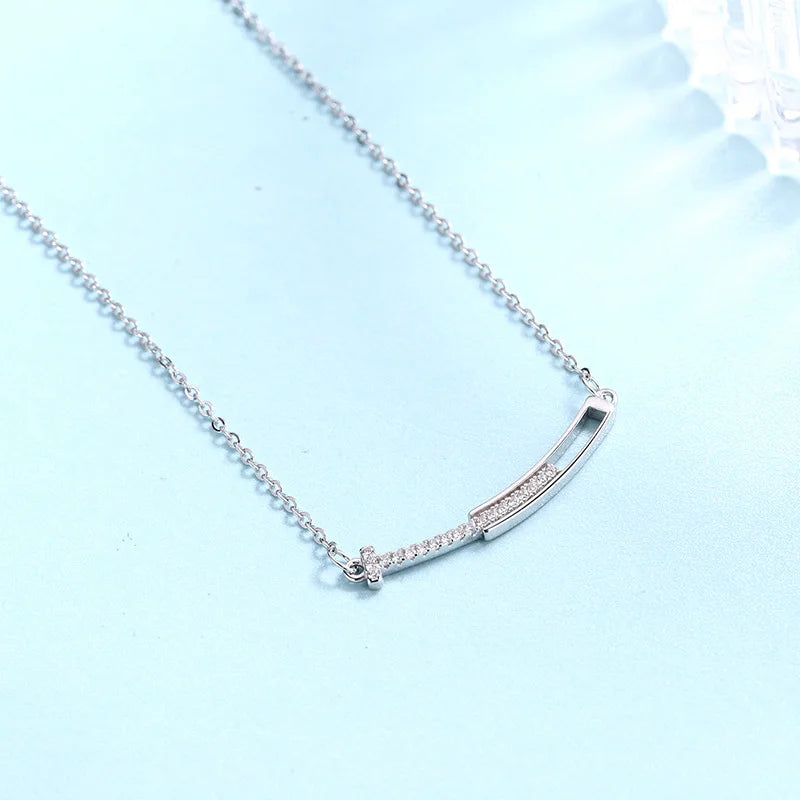Women's Smiling Face Cubic Zirconia Pendant Necklace Pendant Necklace Nixie