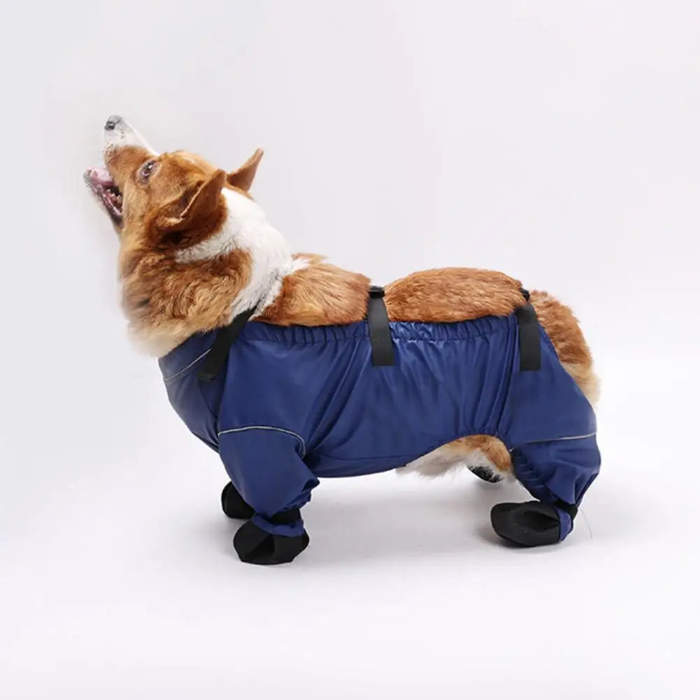 Waterproof Dog Boots with Suspender Sling | Anti-Slip Paw Protector Dog Rain Boots Nixie