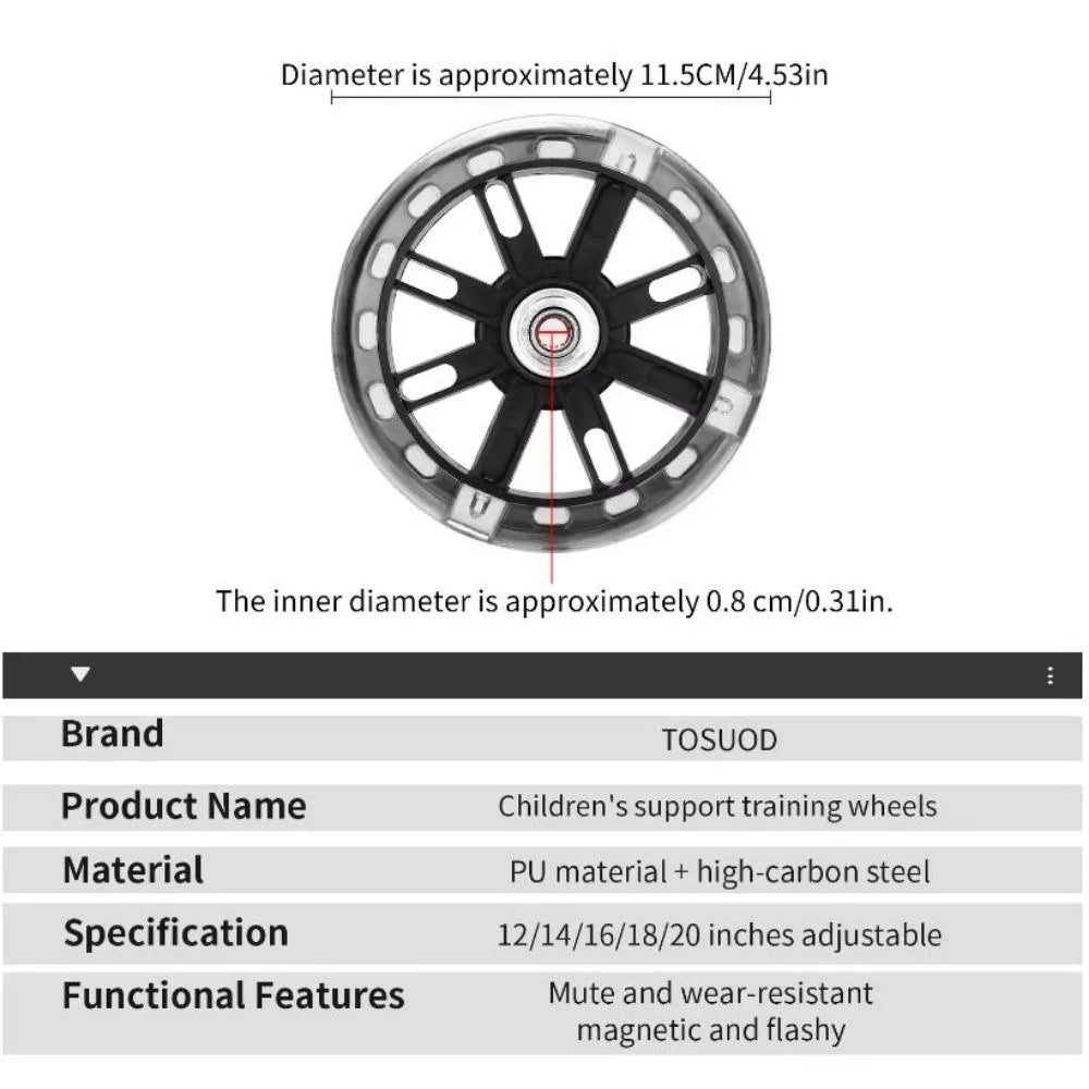 Kids Bike Training Wheels 12-20 Inch Heavy Duty Easy Install Bike Training Wheels Nixie
