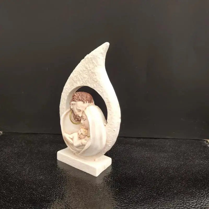 Holy Family Resin Figurine – Nativity Mary Statue Gift Religious Figurine Nixie