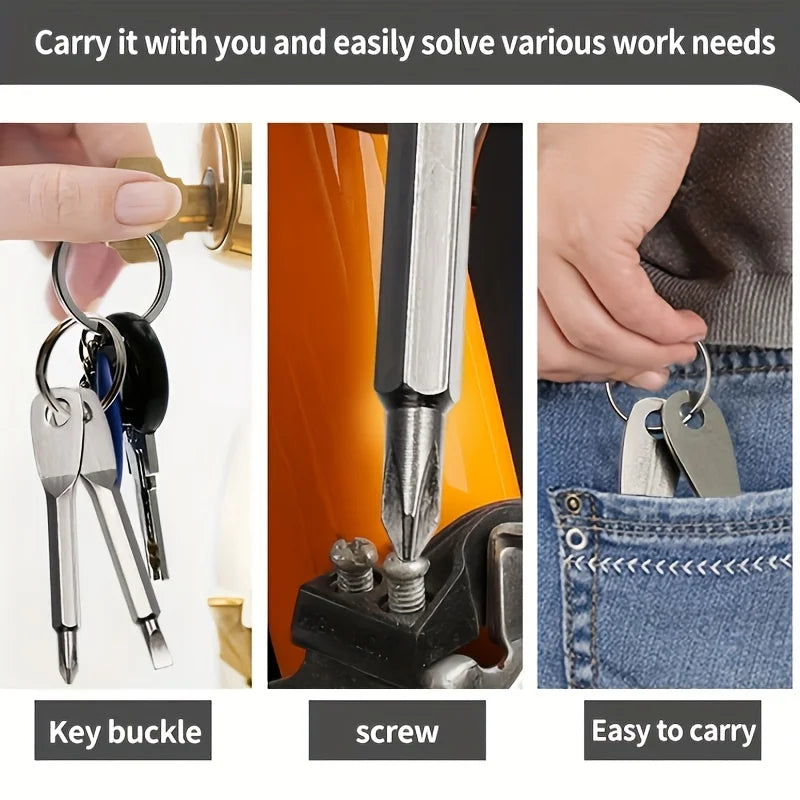 2pcs Mini Phillips Screwdriver Keyring Set – Pocket Repair Tool